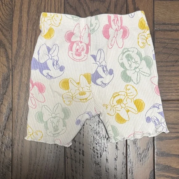 🐭🏰 Disney Baby White Set with Pastel Minnie Mouse Print 🏰🐭 - Picture 5 of 7